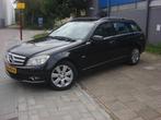 Mercedes-Benz C-Klasse  C180 Kompr. Estate 2009 Zwart, Auto's, Parkeersensor, Achterwielaandrijving, 74 €/maand, Overige bekleding