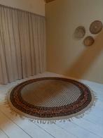 Vintage rond wollen vloerkleed, Ophalen of Verzenden, Gebruikt, Rond, 200 cm of meer