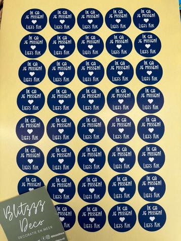 Gepersonaliseerde stickers beschikbaar voor biedingen