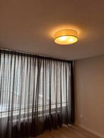 Taupe Grijze Plafondlamp Rond, Huis en Inrichting, Lampen | Plafondlampen, Ophalen of Verzenden, Zo goed als nieuw, Stof