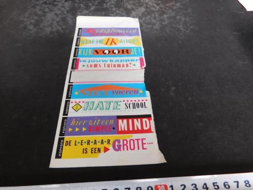 sticker set teksten POPFOTO waarom ik spijbelaar niet voeren, Verzamelen, Stickers, Zo goed als nieuw, Bedrijf of Vereniging, Ophalen