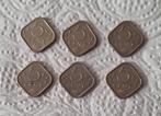 TE KOOP! 6 Munten 5c van Nederlandse Antillen uit 1977!, Postzegels en Munten, Munten | Nederland, Ophalen of Verzenden, Koningin Juliana