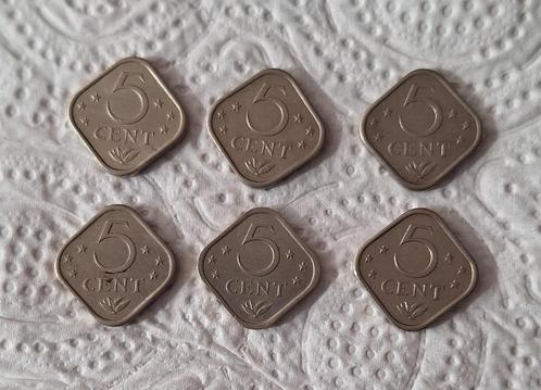 TE KOOP! 6 Munten 5c van Nederlandse Antillen uit 1977!, Postzegels en Munten, Munten | Nederland, Setje, 5 cent, Koningin Juliana