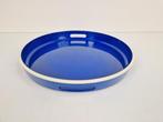 Vintage rond blauw Dienblad Scandinavisch design ‘60 Japan, Overige materialen, Rond, Gebruikt, Ophalen of Verzenden