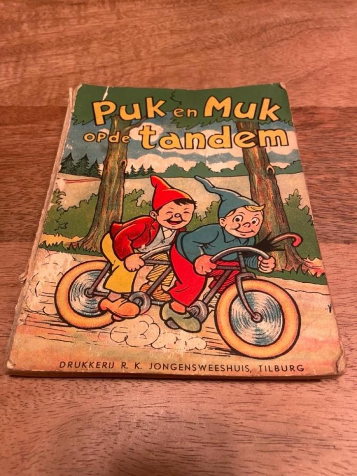 Puk en Muk op de tandem | Klassieker 1952 | Leesex., Boeken, Kinderboeken | Jeugd | onder 10 jaar, Gelezen, Fictie algemeen, Ophalen of Verzenden