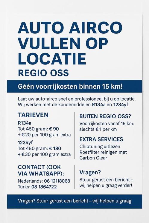 Airco vullen en diversen op locatie, Auto-onderdelen, Airco en Verwarming, Nieuw, Ophalen