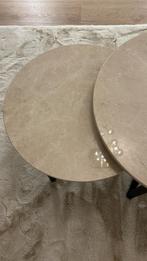 Luxe Marmeren Salontafels + Eettafel – Complete Set, Ophalen of Verzenden, Zo goed als nieuw, Rond, 50 tot 75 cm