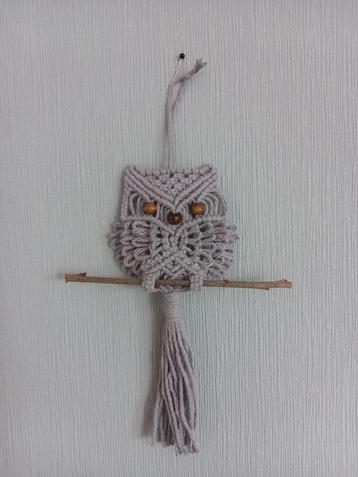 Macramé uil 7 beschikbaar voor biedingen