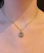 Topaas 18 karaats gouden fraaie dames ketting hanger retro, Ophalen of Verzenden, Zo goed als nieuw, Met edelsteen, Info@voordeelsieraden.nl