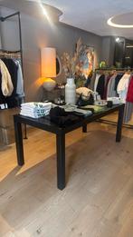 Zwarte eikenhouten tafel, Gebruikt, Eikenhout, Vijf personen of meer, 150 tot 200 cm