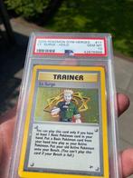 Pokemon Gym Heroes Lt. Surge Holo PSA 10, Hobby en Vrije tijd, Verzamelkaartspellen | Pokémon, Ophalen of Verzenden, Nieuw, Losse kaart