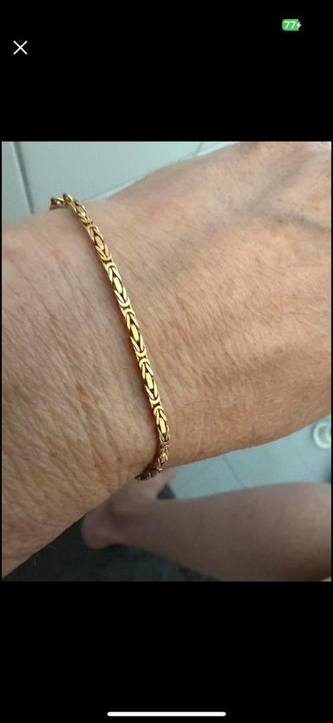 Prachtige Byzantijnse konings Armband 14 krt, Sieraden, Tassen en Uiterlijk, Armbanden, Zo goed als nieuw, Goud, Ophalen of Verzenden