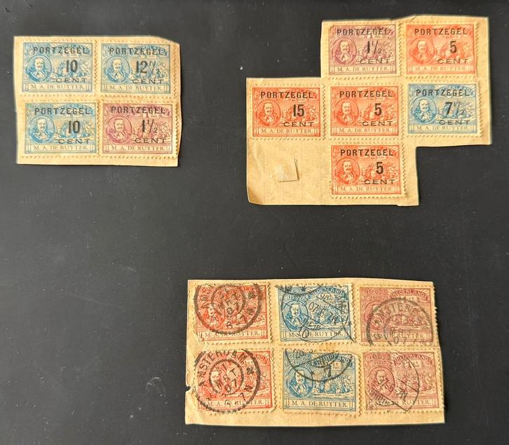 Nederland – Portzegels M.A. de Ruyter (19e/20e eeuw), Postzegels en Munten, Postzegels | Nederland, Gestempeld, T/m 1940, Ophalen of Verzenden