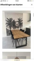 Fotobehang palmbomen zwart/wit 200x300cm, Ophalen of Verzenden, Minder dan 10 m², Zwart