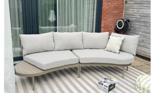 Beige tuinset, Tuin en Terras, Tuinsets en Loungesets, Aluminium, Bank, Ophalen of Verzenden
