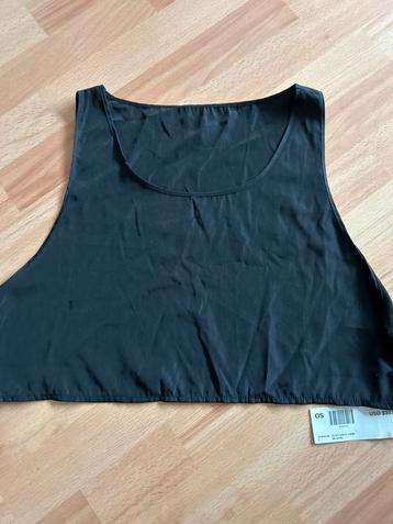 Zwarte silky crop tank top American Apparel, one size, nieuw beschikbaar voor biedingen