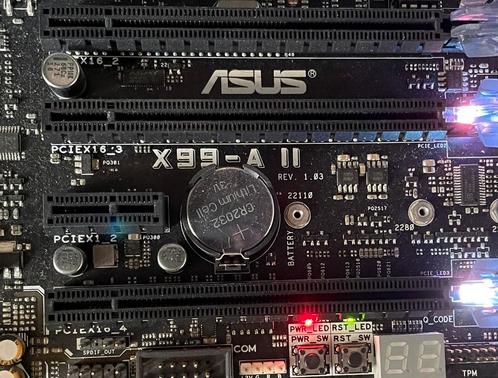ASUS X99-A II met socket schade + IO Schield + processor, Computers en Software, Moederborden, Zo goed als nieuw, Ophalen of Verzenden