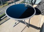 Tuintafel rond glas, Ophalen, Gebruikt, Rond