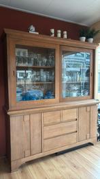 Buffetkast eiken, 2 schuifdeuren, 4 lade s en 2 kastjes ., Huis en Inrichting, Kasten | Buffetkasten, Ophalen, Eikenhout, 200 cm of meer