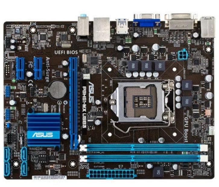 Asus P8H61-MX USB3 socket 1155, Computers en Software, Moederborden, Gebruikt, DDR3, Verzenden