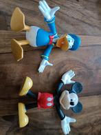 Mickey Mouse en Donald duck (rubber), Verzamelen, Disney, Donald Duck, Ophalen of Verzenden, Zo goed als nieuw, Beeldje of Figuurtje