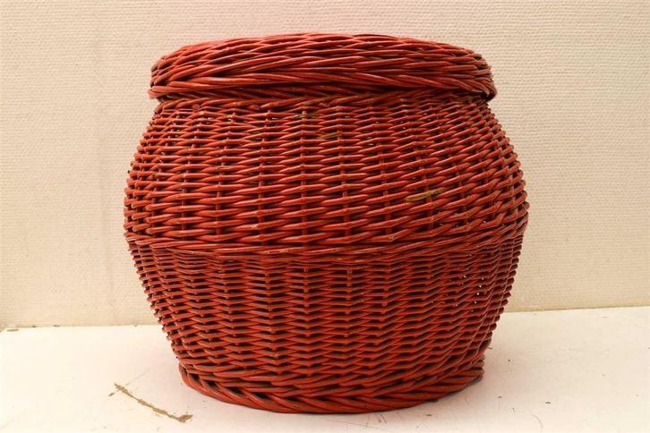 Ronde rieten Mand 45600, Huis en Inrichting, Woonaccessoires | Schalen en Manden, Gebruikt, Rond, Riet, Ophalen of Verzenden
