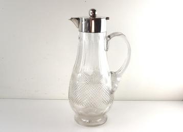 Antiek kristallen karaf met zilveren montuur, 1890  beschikbaar voor biedingen