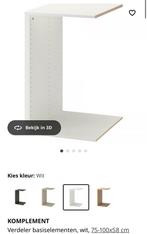 Ikea verdeler wit 75-100x58 cm + 2 planken 50x58 cm, Huis en Inrichting, Gebruikt, Minder dan 100 cm, 50 tot 75 cm, Overige materialen