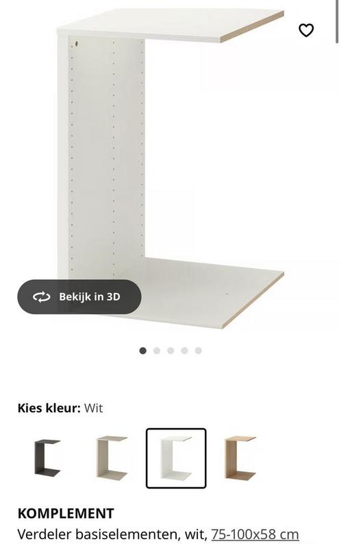 Ikea verdeler wit + 2 planken + Schoenenverdeler, Huis en Inrichting, Kasten | Kledingkasten, Gebruikt, Minder dan 100 cm, 50 tot 100 cm