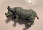 Speelgoed neushoorn Rhinoceros groenachtig 9 cm lang., Ophalen of Verzenden, Zo goed als nieuw