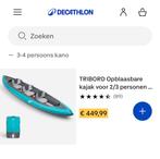 Kayak 3pers opblaasbaar, Watersport en Boten, Kajaks, Ophalen of Verzenden, Opblaasbaar, Nieuw, 2-persoons