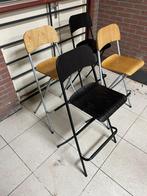 4 opklapbare bar krukken, Huis en Inrichting, Barkrukken, 2 krukken, Ophalen, Zo goed als nieuw, 60 tot 90 cm