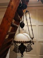 Olielamp met opaline glazenkap, Antiek en Kunst, Antiek | Lampen, Ophalen