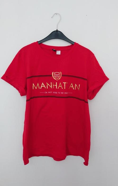 Dames H&M Divided T-shirt shirt top maat L rood, Kleding | Dames, T-shirts, Zo goed als nieuw, Maat 42/44 (L), Rood, Korte mouw