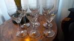 6 oude kristallen borrel / likeur glaasjes, Antiek en Kunst, Ophalen of Verzenden
