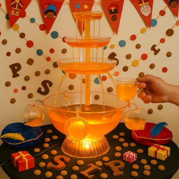 Het Sinterklaasfeest is nog leuker met een limonadefontein beschikbaar voor biedingen