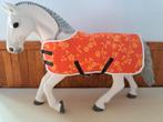 Schleich deken oranje, Ophalen of Verzenden, Zo goed als nieuw, Paard, Beeldje of Figuurtje