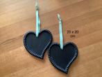 2 x RIVERDALE  HART, hangers, zwart houten hart, 20 x 20, Ophalen of Verzenden, Overig