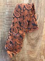 100% zijde Stropdas Oranje/Goud Antraciet ongedragen -NIEUW-, Ophalen of Verzenden, Nieuw, Oranje, Met patroon