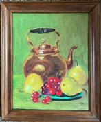 Stilleven Schilderij met Theepot en Fruit, Antiek en Kunst, Ophalen