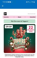 Toppers Christmas 22 december voucher 2e kaartje gratis, Twee personen