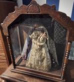 Devotiekapel Maria met Jezus eiken met glas., Antiek en Kunst, Ophalen