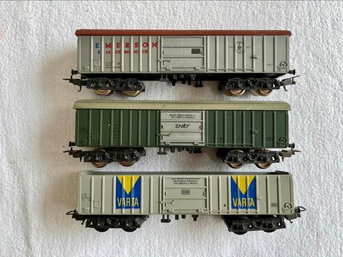 3x Lima schuifdakwagons DB/SNCF/FS Italia, Hobby en Vrije tijd, Modeltreinen | H0, Gebruikt, Wagon, Gelijkstroom of Wisselstroom