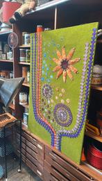 Wandkleed vintage op hardboard- eye catcher, Antiek en Kunst, Ophalen of Verzenden
