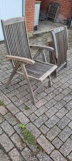 4 stoelen, Tuin en Terras, Ophalen, Zo goed als nieuw, Teakhout