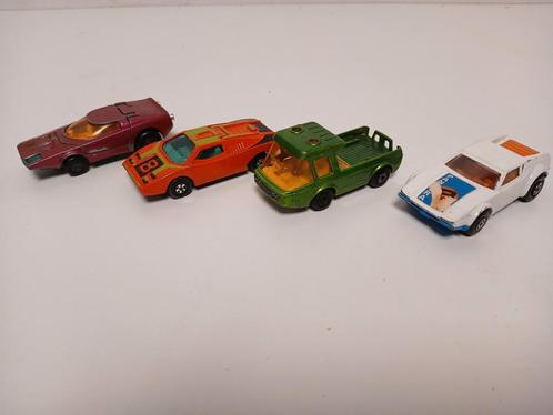 Matchbox lot van 4 autos superfast jaren 70, Hobby en Vrije tijd, Modelauto's | 1:87, Gebruikt, Ophalen of Verzenden