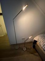 Twee staande lampen, Huis en Inrichting, Lampen | Vloerlampen, Ophalen of Verzenden, Gebruikt, Metaal, 100 tot 150 cm
