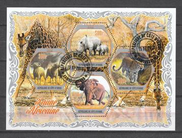 OLIFANTEN-ELEPHANTS = Mooi bl. v COTE ‘D IVOIRE-3010-12 beschikbaar voor biedingen