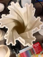 3d witte stenen vazen, Huis en Inrichting, Woonaccessoires | Vazen, Ophalen, Steen, Gebruikt, Wit