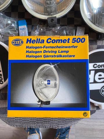 Oldtimer 3 Hella verstralers type comet 500 met hella covers beschikbaar voor biedingen